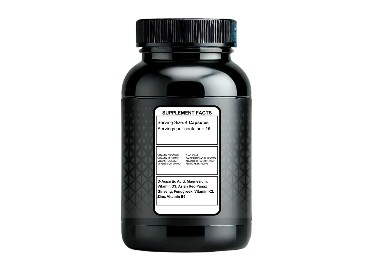 GrindLab Testo Booster – Natural Testosterone Support for Size & Strength 60 CAPSULES