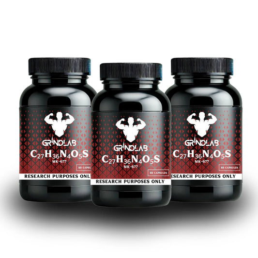 GrindLab MK-677 MEGA STACK | 3 BOTTLES (60 CAPS EACH, 10MG)