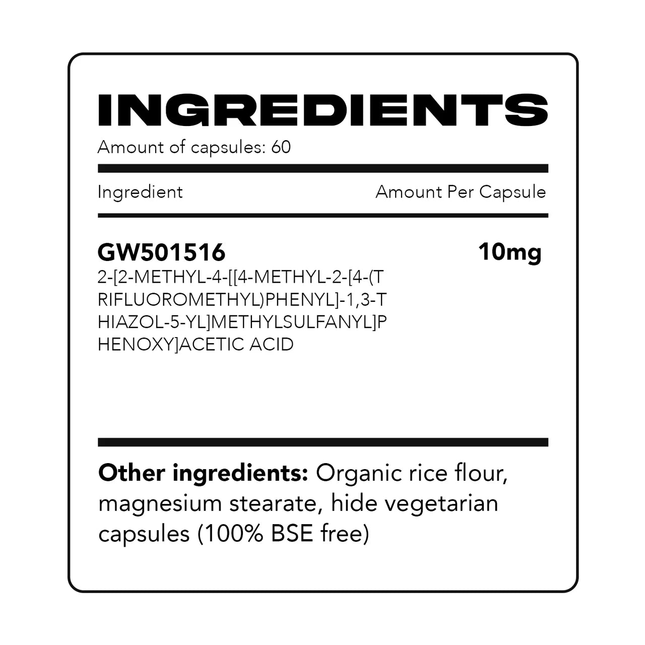 Warton Labz | GW501516 | 60 capsules - 10mg