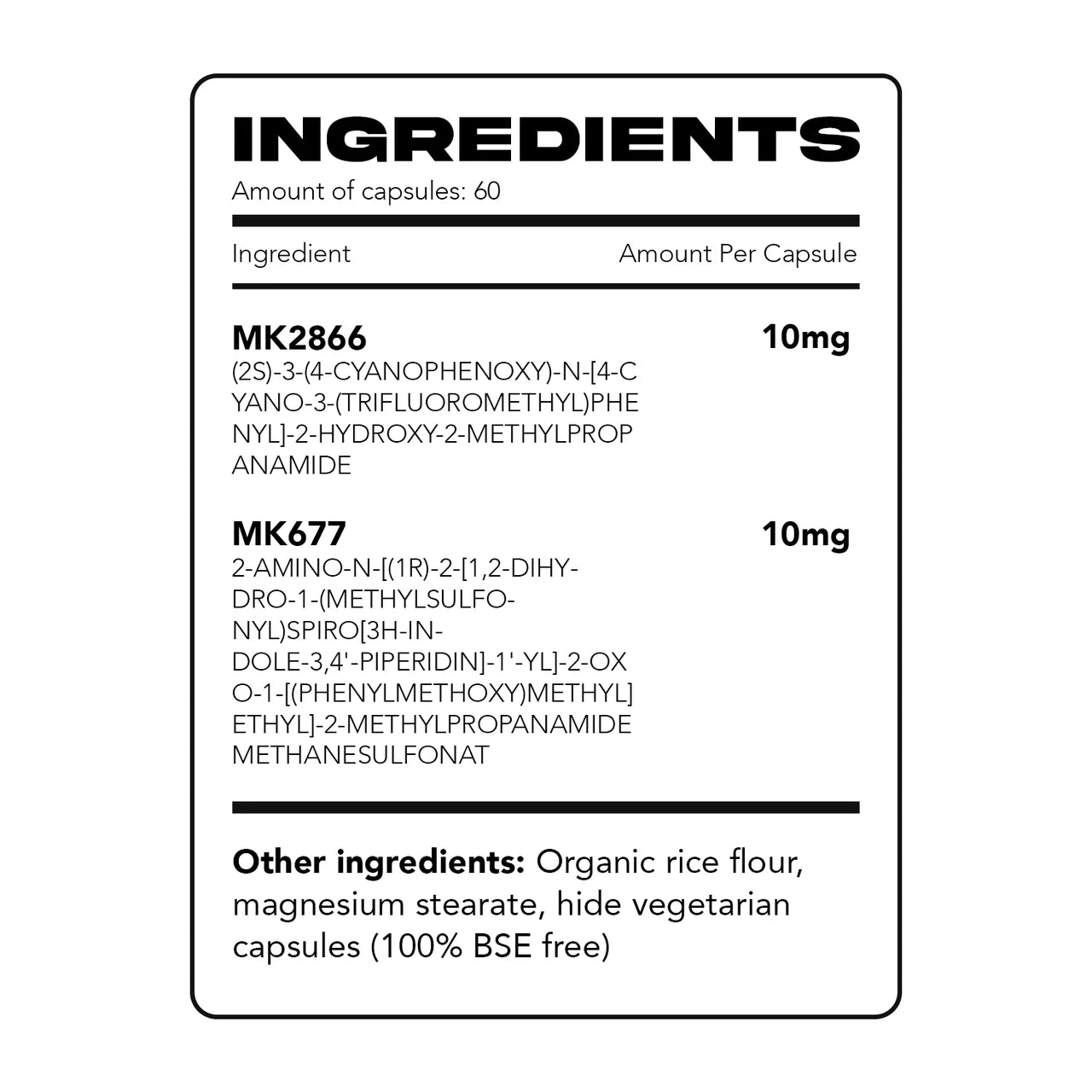Warton Labz | MK677 + MK2866 | 60 Capsules - 10 mg