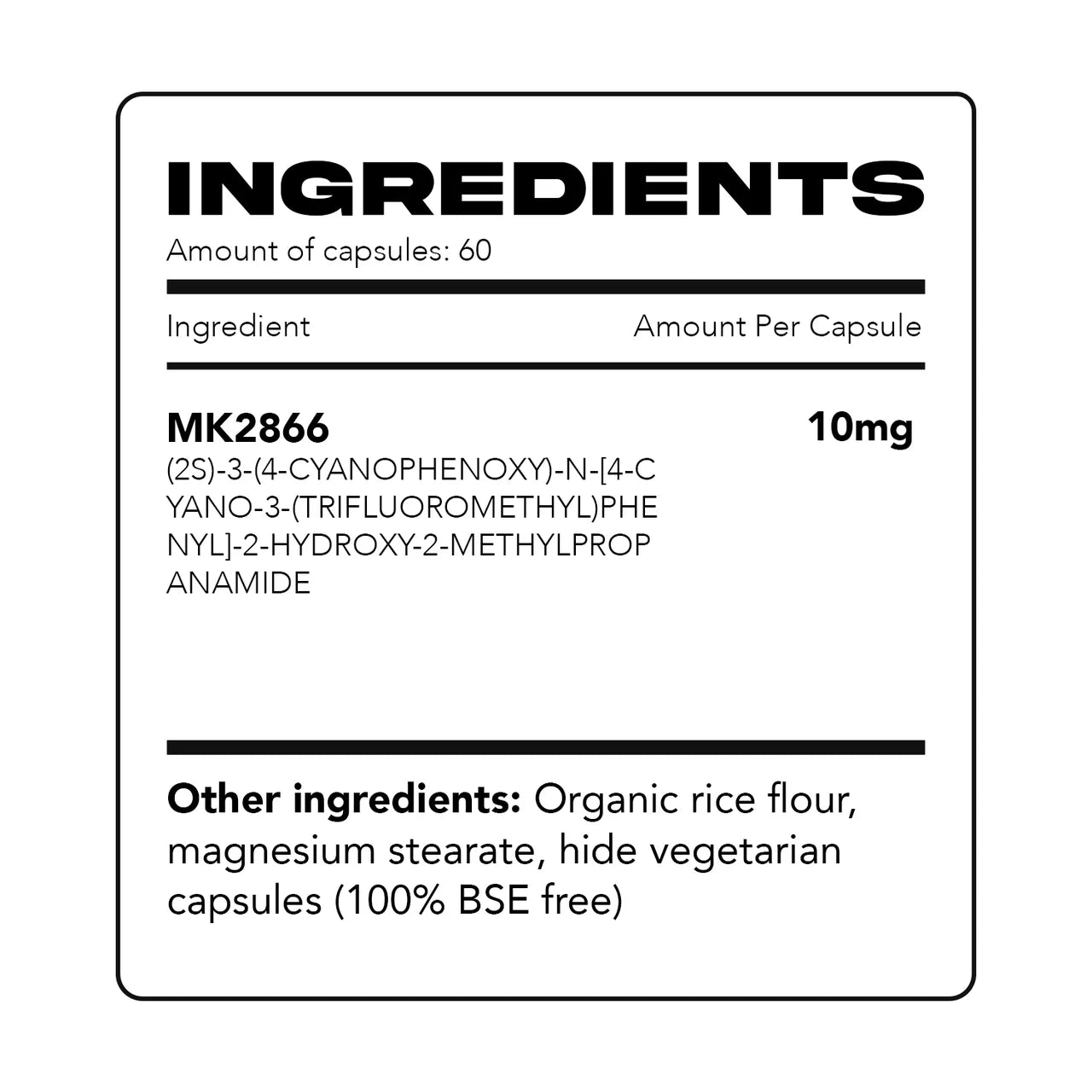 Warton Labz | MK2866 | 60 Capsules - 10 mg