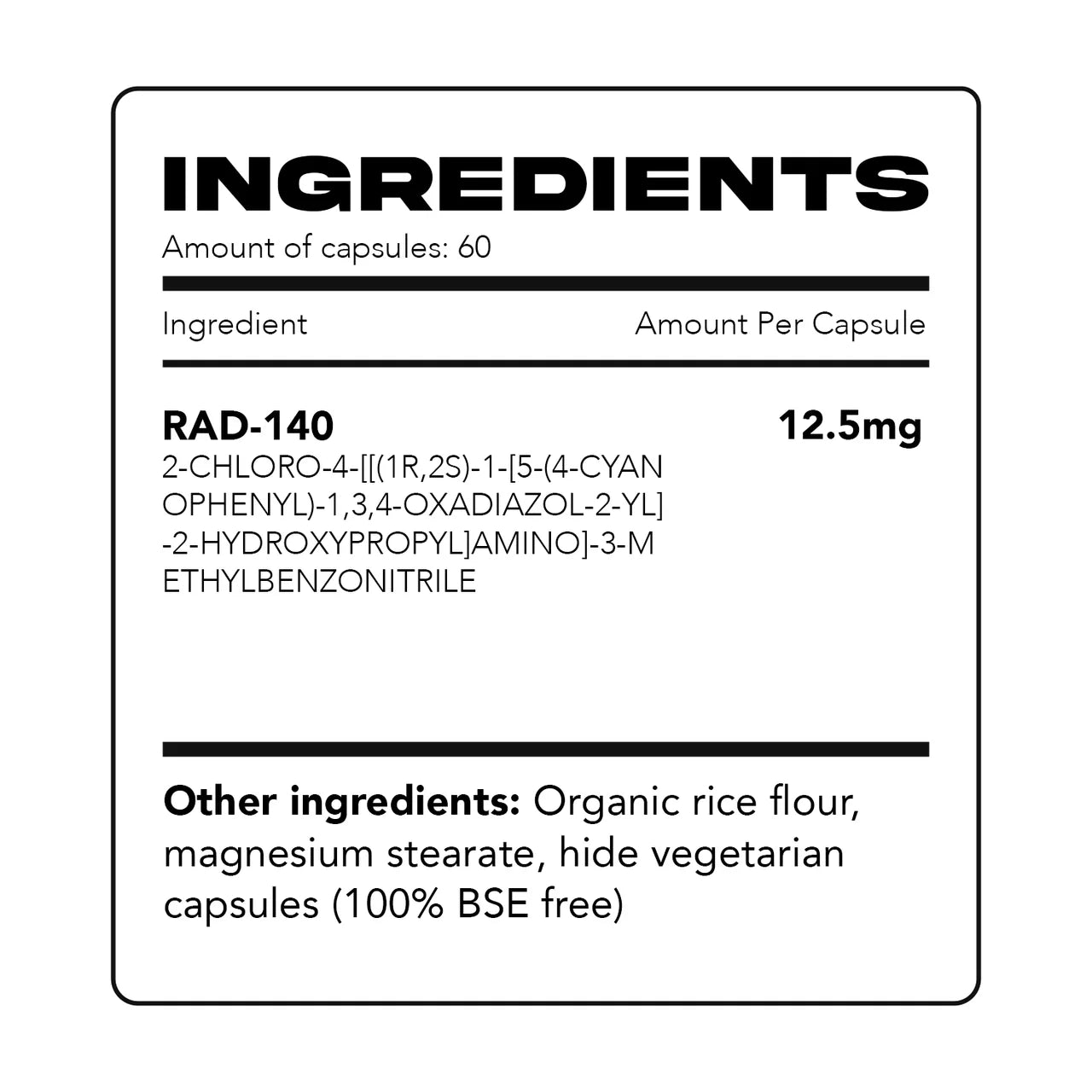 Warton Labz | RAD140 | 60 Capsules - 10 mg | x3 Stack