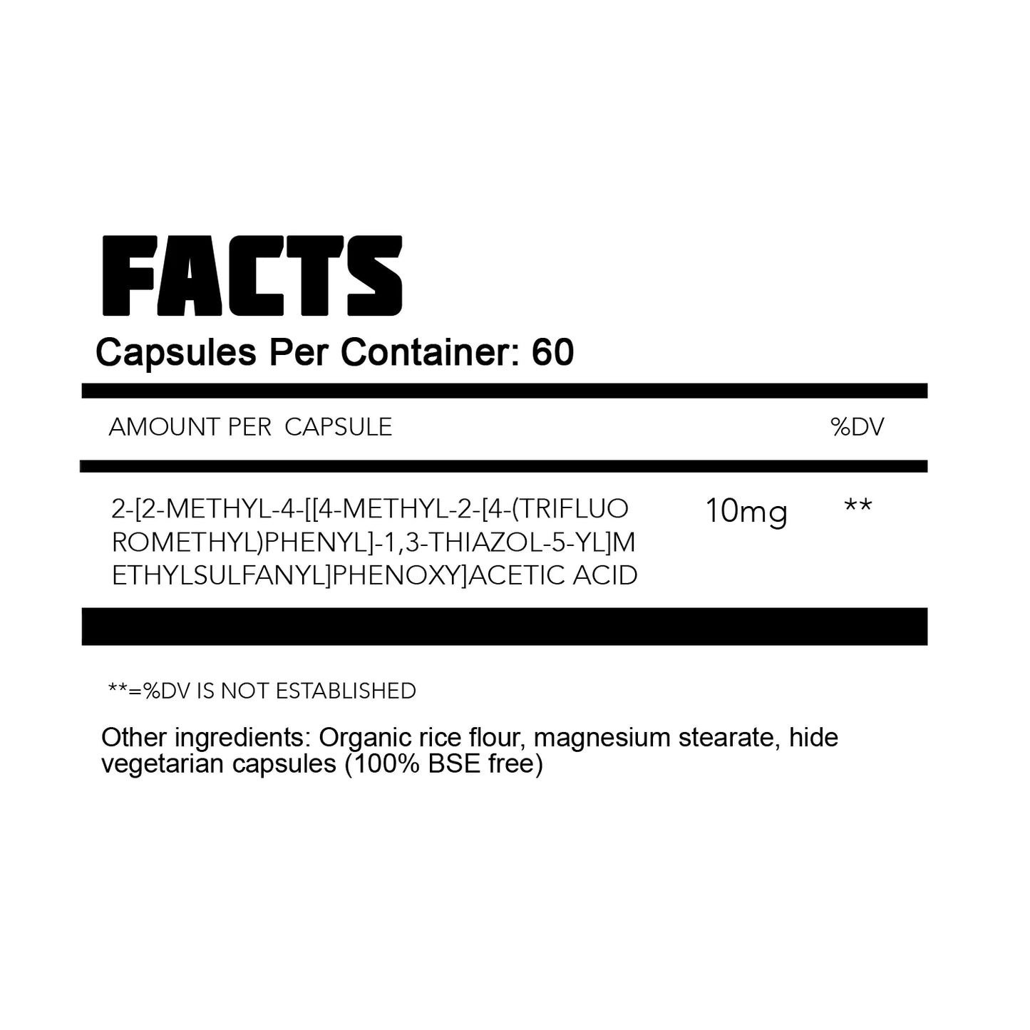 GW501516 by Thoroughbred Labs - 60 capsules