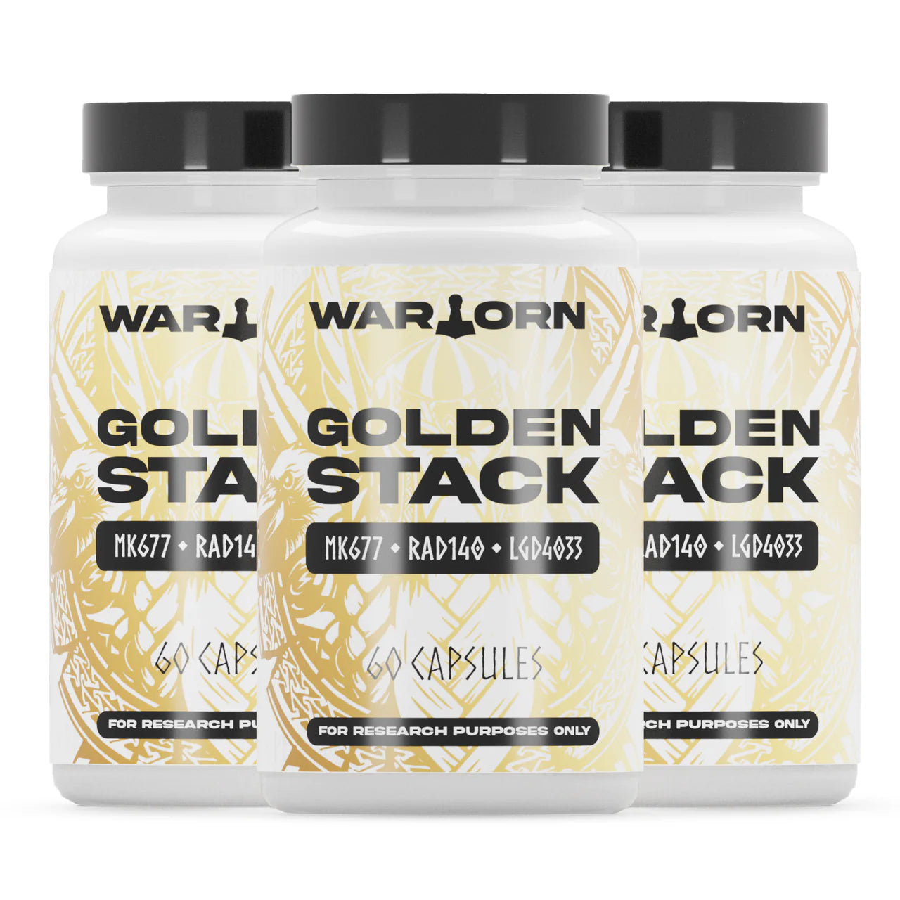 Warton Labz | Golden Stack | 60 Capsules - 10 mg | x3 Bundle